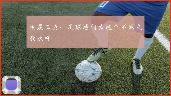凌晨三点，足球迷们为这个不眠之夜欢呼